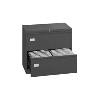 2 Drawer Metal Locking SLV Range Office Side Filing Cabinet with Keys in Standard Colours