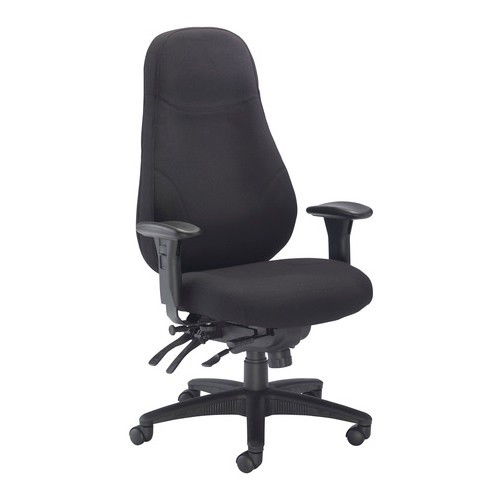 TC Cheetah 24 Hr Charcoal Synchro Mech Lever Office Chair With Adjustable Arms TC Cheetah 24 Hr Charcoal Synchro Mech Lever Office Chair With Adjustable Arms