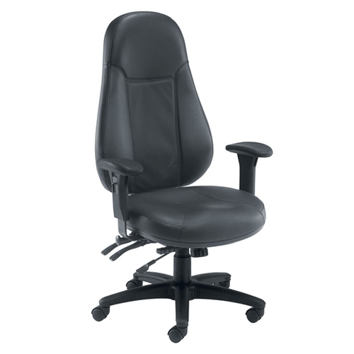 TC Cheetah 24 Hr Leather Synchro Mech Lever Office Chair With Adjustable Arms TC Cheetah 24 Hr Leather Synchro Mech Lever Office Chair With Adjustable Arms