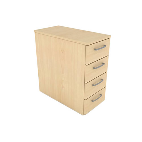 4 Drawer Narrow Elite Office Desk Pedestal in Various Finishes 4 Drawer Narrow Elite Office Desk Pedestal in Various Finishes