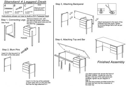 Falcon 4 Leg Desk Generic Instructions