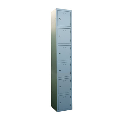 6-single-door-grey-metal-lockers-inc-keys 6 Single Door Grey Metal Lockers inc Keys