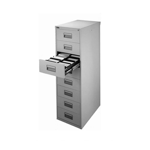 8 Drawer Metal A6 Locking SLV Range Office Filing Cabinet with Keys in Standard Colours 8 Drawer Metal A6 Locking SLV Range Office Filing Cabinet with Keys in Standard Colours