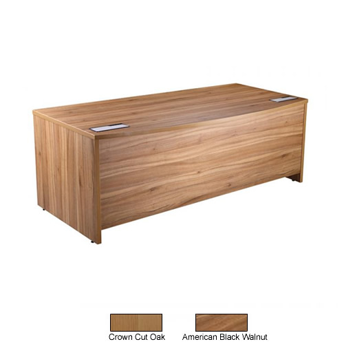 American Black Walnut Bow Fronted OI Office Desk American Black Walnut Bow Fronted OI Office Desk In Various Sizes & Finishes
