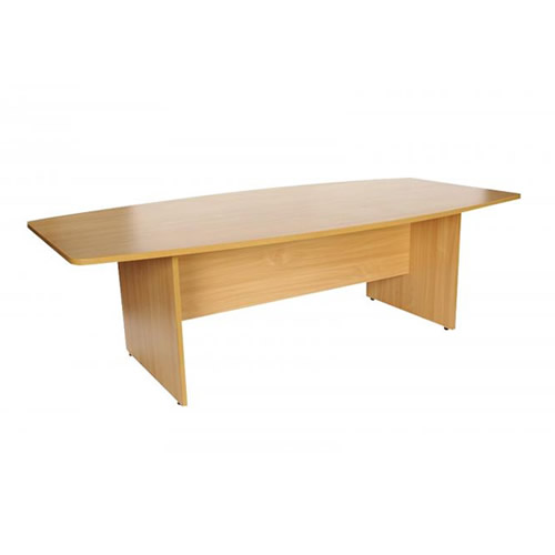 Beech Boat Shaped OI Range Boardroom Table In Various Sizes (8 - 12 Person)