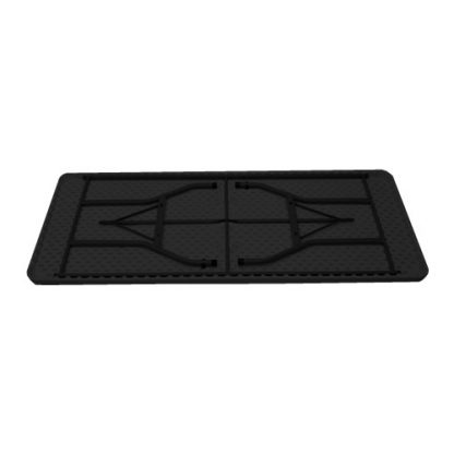 Black 1800mm Contract Plastic Top Folding Leg Table Back