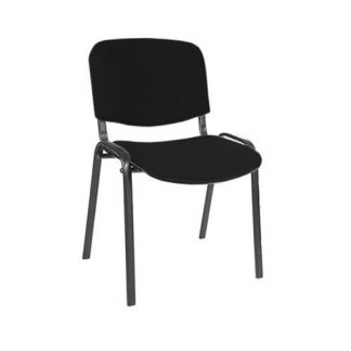 Black Fabric Stacking Visitor Chair in Various Colours