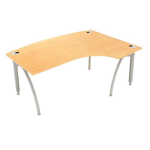 Bow Fronted Workstation Callisto Office Desk In Various Sizes & Finishes Bow Fronted Workstation Callisto Office Desk In Various Sizes & Finishes