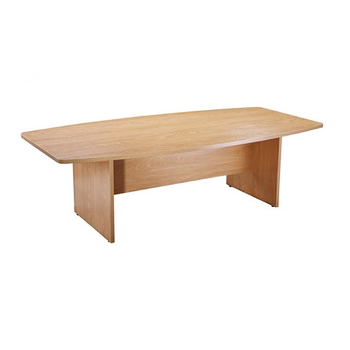 Crown Cut Oak Boat Shaped OI Range Boardroom Table