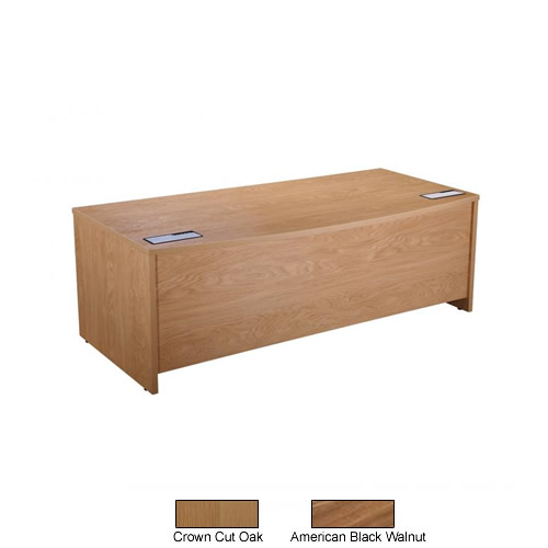 Crown Cut Oak Bow Fronted OI Office Desk Crown Cut Oak Bow Fronted OI Office Desk