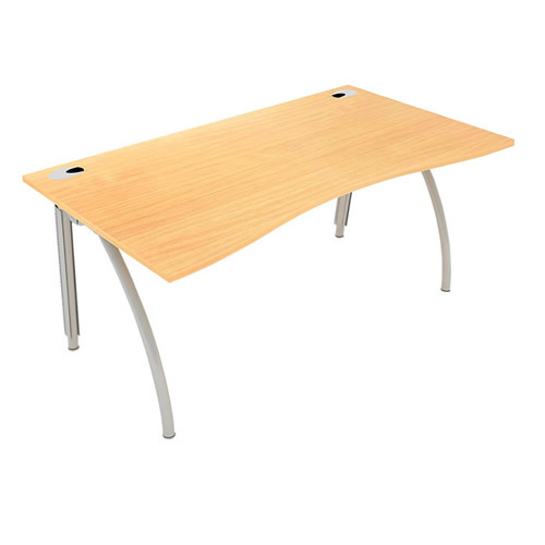 Elite Callisto Double Wave Shaped Office Desk Range - The Office Furniture