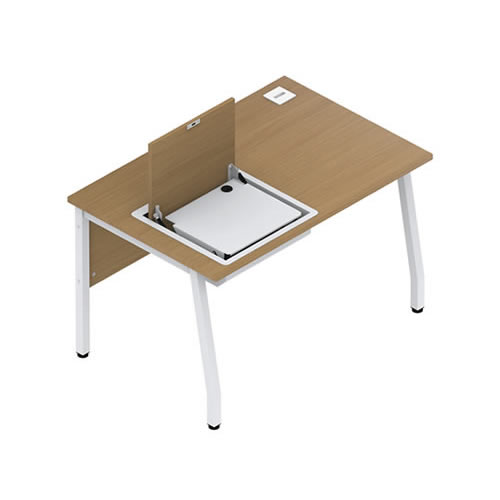 e-Pod Rectangular Mercol Eclipse Office Desk With Laptop Compartment Range e-Pod Rectangular Mercol Eclipse Office Desk With Laptop Compartment Range