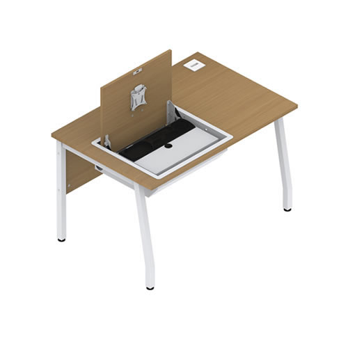e-Pod Rectangular Mercol Eclipse Office Desk With Monitor Compartment Range e-Pod Rectangular Mercol Eclipse Office Desk With Monitor Compartment Range