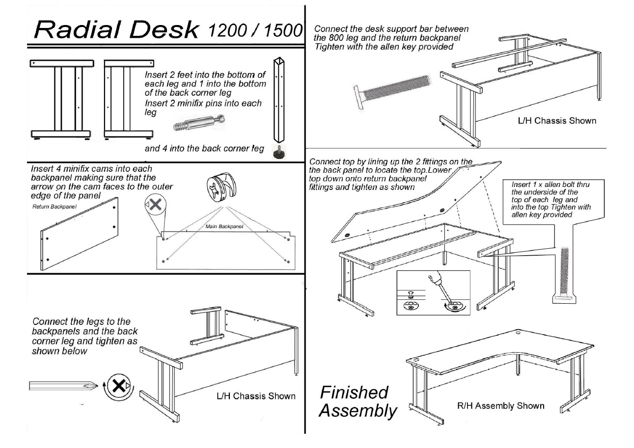 Falcon Radial Desk Instructions Falcon Radial Desk Instructions