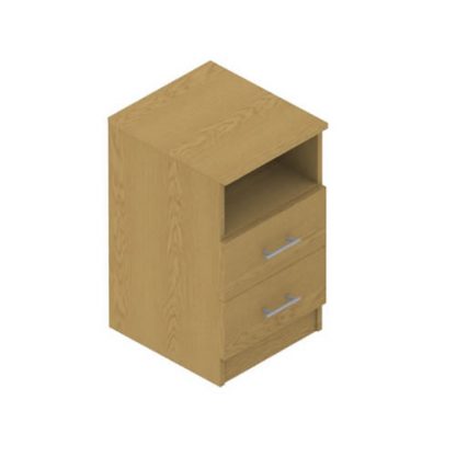 1 Shelf 2 Drawer Mercol Bedside Cabinet Range