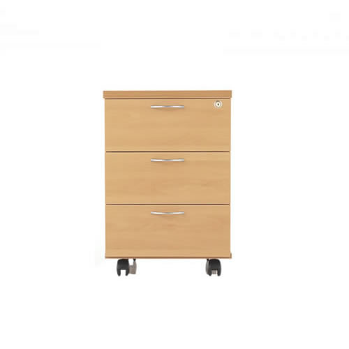 Mobile 3 Drawer TC Office Desk Pedestal in Various Finishes Mobile 3 Drawer TC Office Desk Pedestal in Various Finishes
