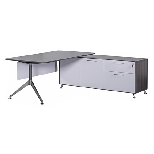 Back of Nero Straight OI Executive Office Desk With Return Range Back of Nero Straight OI Executive Office Desk With Return Range