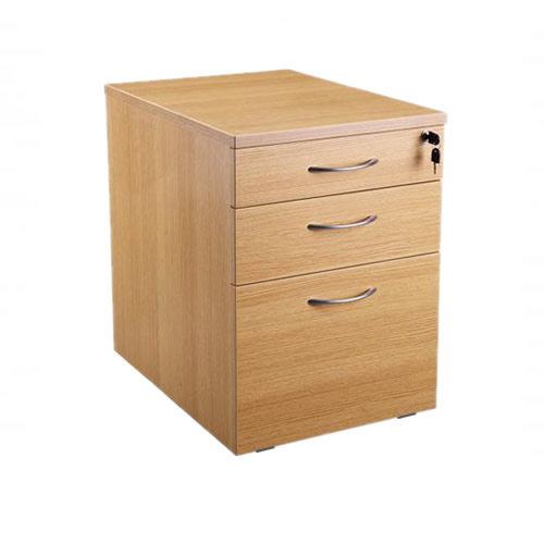 Oak 1 Filing 2 Drawer Mobile OI Office Desk Pedestal in Various Finishes Oak 1 Filing 2 Drawer Mobile OI Office Desk Pedestal in Various Finishes