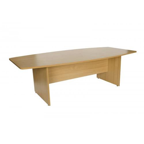Oak Boat Shaped OI Range Boardroom Table In Various Sizes (8 - 12 Person)