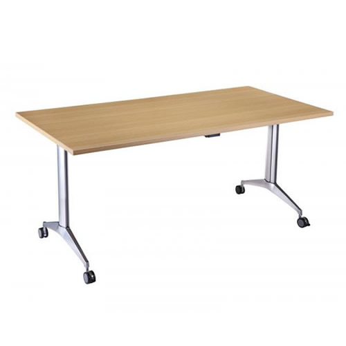Oak Flip Top OI Range Table With Locking Castors Oak Flip Top OI Range Table With Locking Castors