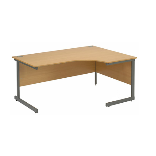 Right Hand Oak Radial / Curved / Crescent Cantilever Office Desk Right Hand Oak Radial / Curved / Crescent Cantilever Office Desk