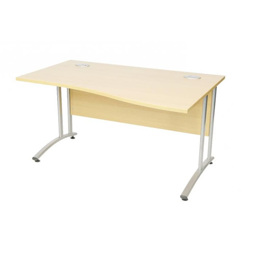 Oak Right Hand Wave Workstation OI Office Desk Oak Right Hand Wave Workstation OI Office Desk