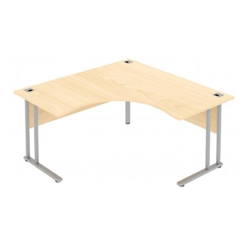 Oak Symmetrical Radial / Curved / Crescent Cantilever Flexi Office Desk Oak Symmetrical Radial / Curved / Crescent Cantilever Flexi Office Desk