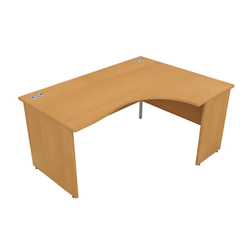 Panel End Radial / Curved / Crescent L&P Office Desk in Various Sizes and Finishes Panel End Radial / Curved / Crescent L&P Office Desk in Various Sizes and Finishes