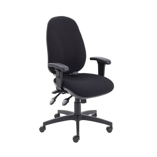 TC Maxi High Back 3 Lever Task Office Chair With Lumbar Pump And Adjustable Arms Range TC Maxi High Back 3 Lever Task Office Chair With Lumbar Pump And Adjustable Arms Range